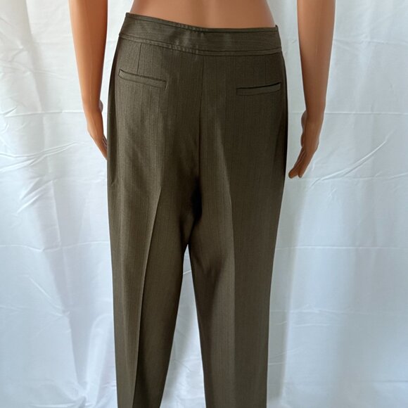 Jones NY Brown blend 2-piece Pant Suit.  Size 10 Jacket. Size 12 Pants. - Picture 10 of 12